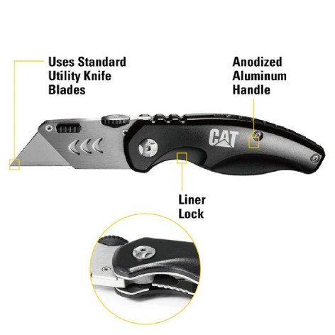 چاقوی تاشوی کاترپیلار Caterpillar Folding Utility Knife 980018